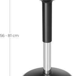 SONGMICS Taburet birou ergonomic, inclinare multidirectionala, rotativ 360°, reglabil pe inaltime 56-81 cm, negru