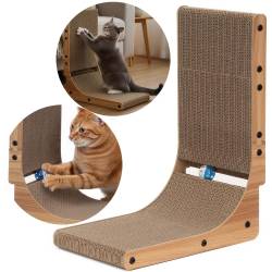 Ansamblu de zgariat pentru pisici cu bila si catnip, 25x40x50 cm, maro