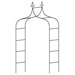 Pergola gradina, metalica cu varfuri decorative, structura otel, 150x37x240 cm, negru