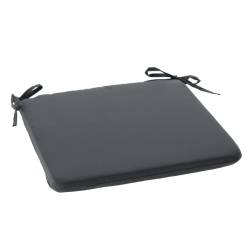 Perna scaun 40x40x3 cm, poliester impermeabil, cu fermoar si prindere, gri inchis