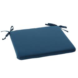 Perna scaun 40x40x3 cm, poliester impermeabil, cu fermoar si prindere, albastra