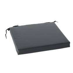 Perna scaun 40x40x5 cm, poliester impermeabil, cu fermoar si prindere, gri inchis