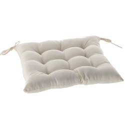 Perna scaun 40x40x6 cm, matlasata, poliester impermeabil, cu prindere, bej