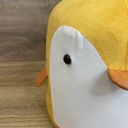 Taburet pentru copii, 28x34cm, maxim 50kg, model pinguin galben