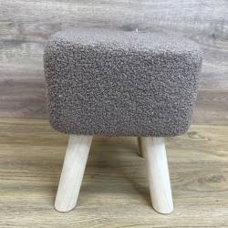 Taburet pentru copii, patrat, 26x26x34cm, maxim 50kg, maro