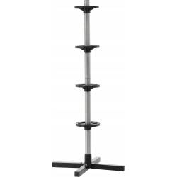 Suport depozitare anvelope 4 roti, cadru metalic, 45x45x105 cm, capacitate 100 kg, negru