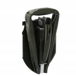 Lopata pliabila multifunctionala 6 in 1 pentru camping si gradina, otel mangan, 47 cm, negru