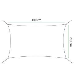 Prelata umbrire 4x2 m pentru terasa sau balcon, impermeabila, protectie UV, gri
