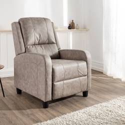 Fotoliu relax recliner cu mecanism Push-Back pentru inclinare si o pozitie confortabila de odihna, tapiterie moale din chenille, sezut cu spuma de ina