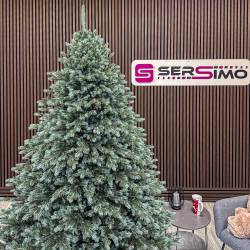 Brad artificial Christmas Deluxe by Sersimo, Alaska Select verde argintiu, integral 3D, 230 cm