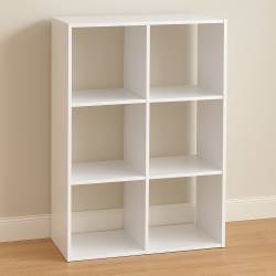 Biblioteca 5Five Mix n'Modul, 6 compartimente, PAL, 68x32x101 cm, alb