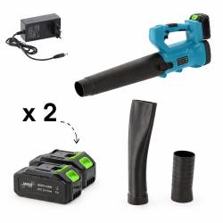 Suflanta frunze cu acumulator 1500 W, 2 baterii 4Ah, rotatie 17000 rpm, viteza aer 160 km/h, incarcator inclus