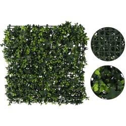 Panou decorativ artificial 50x50 cm, montare pe perete sau gard, iedera, interior/exterior