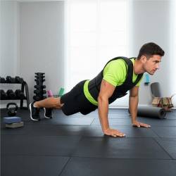 Vesta fitness cu greutati 10 kg, umplutura reglabila din nisip fier, 58x40 cm, negru
