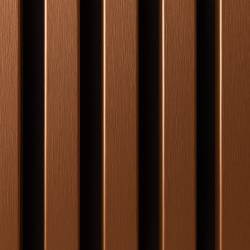 Riflaj MDF decorativ LDA PREMIUM de tip Panou Acustic, Cupru periat, 260x40 cm