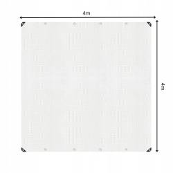 Prelata din polietilena impermeabila laminata, 100g/m2, 4x4 m, alb transparent