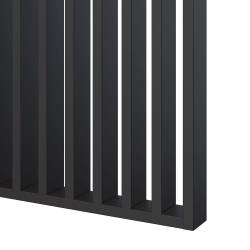 Riflaj perete despartitor MDF, LDA PREMIUM, Negru, 275x58 cm