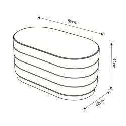Bancheta tip puf cu depozitare, tapiterie velur, 80x42x42 cm, roz pudrat