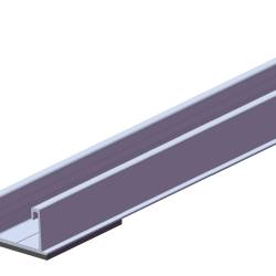 Șină Aluminiu "P" pt montaj panou fotovoltaic 350cm - Acoperis plat