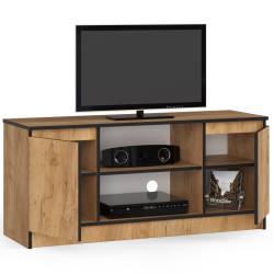 Dulap pentru depozitare cu 2 usi si 6 rafturi, PAL laminat, 120x40x55 cm, stejar artizanal
